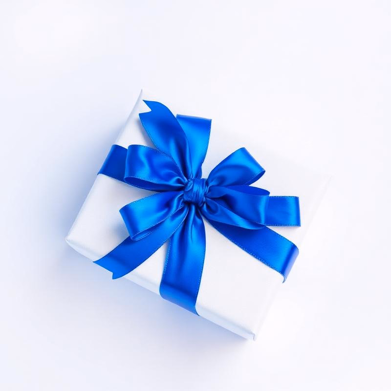 Classic Blue Ribbon Wrap