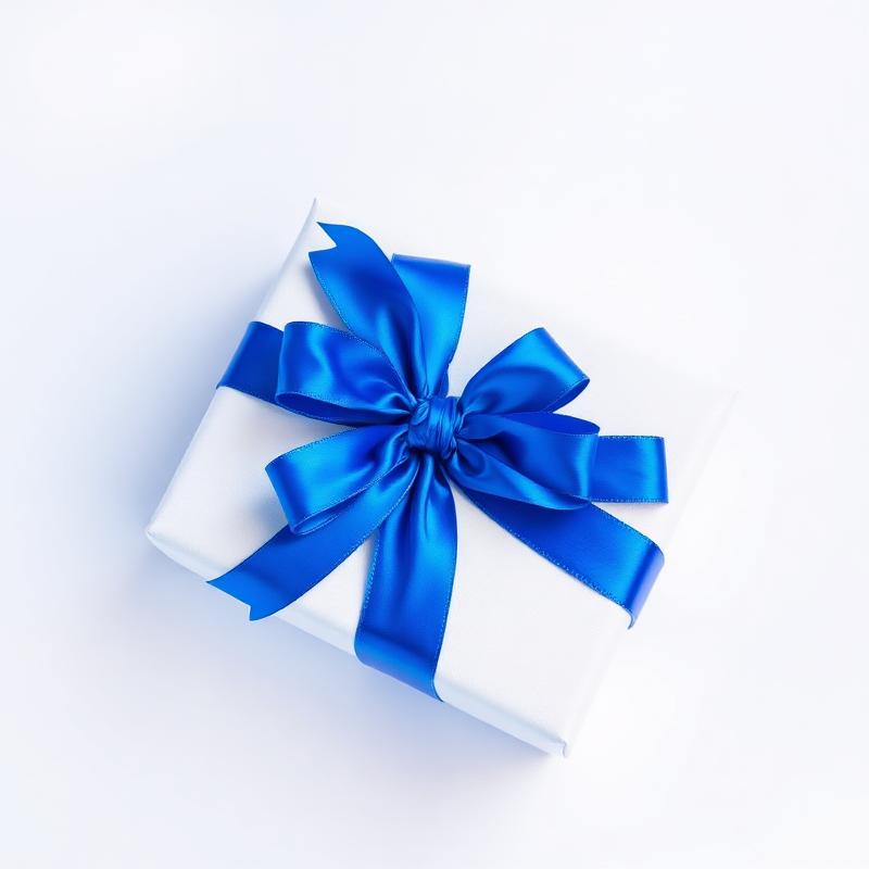 Classic Blue Ribbon Wrap